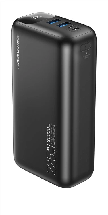 Power Bank 30000mAh подвійний вхід три-вихідні великі потужності цифровий дисплей швидка зарядка PD20W/QC22.5W